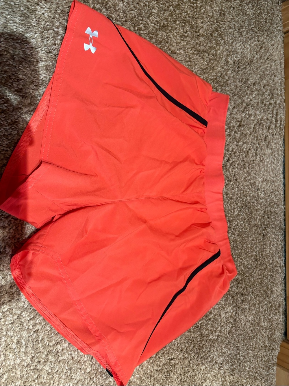 Under Armour Women's Coral/Orange Athletic Running Shorts